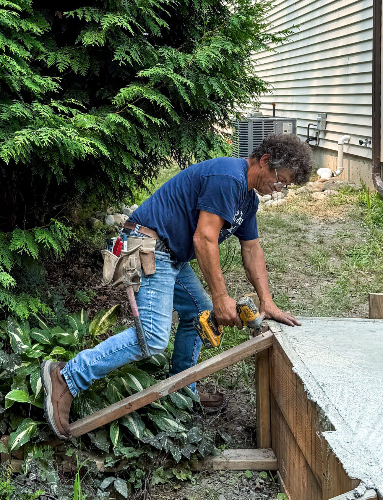 Vasiliy, owner of Local Handyman Repair, on a Capital Region project site